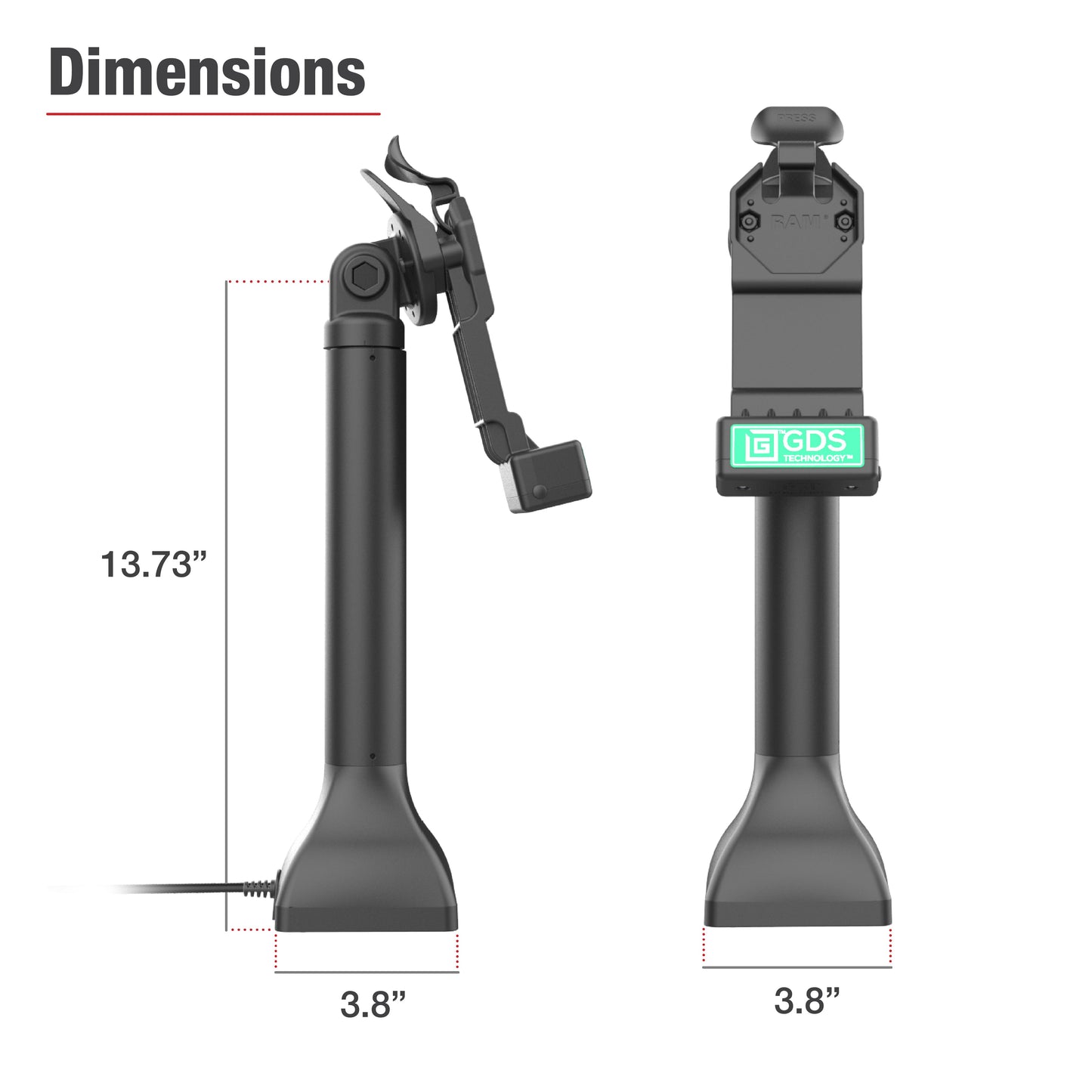 GDS® Uni-Conn™ 14" Pedestal Dock with PoE