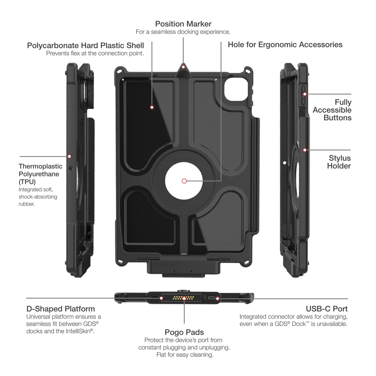 IntelliSkin® Next Gen for iPad Pro 11" 1-4 Gen, Air 4, 5 & 11" (M2 & M3)