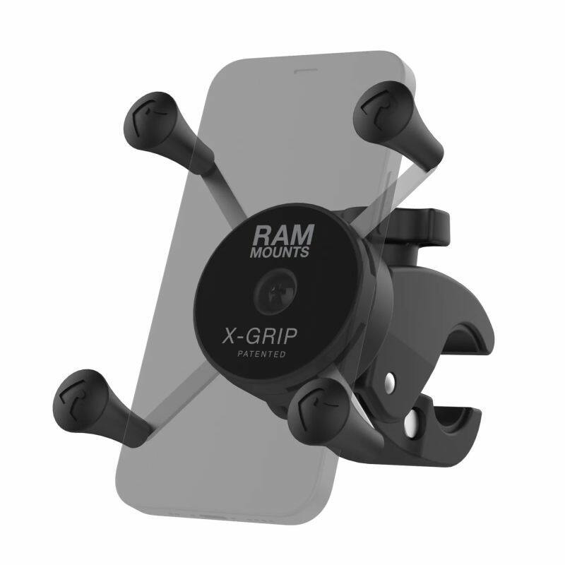 RAM-HOL-UN7-400-2U RAM® X-Grip® Phone Mount with Low-Profile Small Tough-Claw™ with clear phone