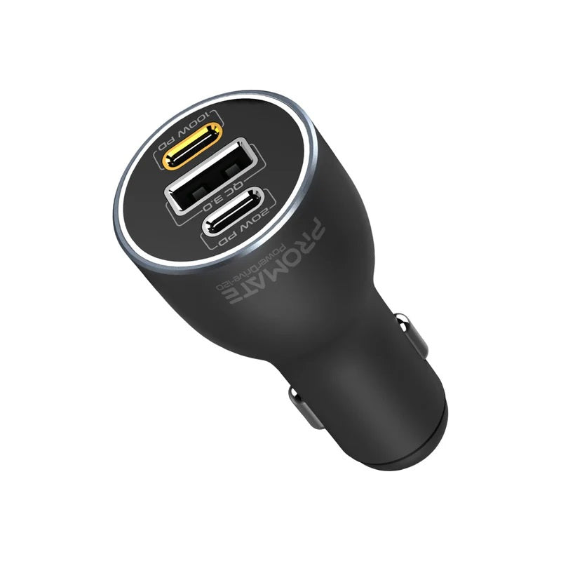 PROMATE 120W dual USB-C ports and 18W Quick Charging 3.0 port.
