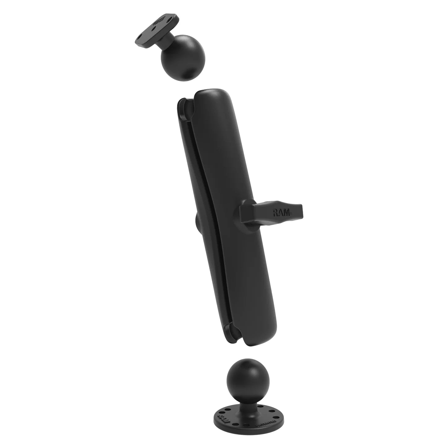 RAM Double Ball Mount with Round & Diamond Bases - C Series - Long Arm