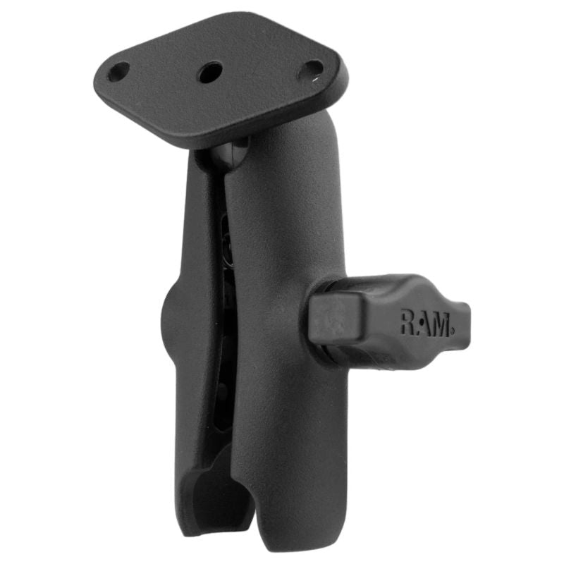 RAM-B-103-238U RAM® Double Socket Arm with Diamond Plate