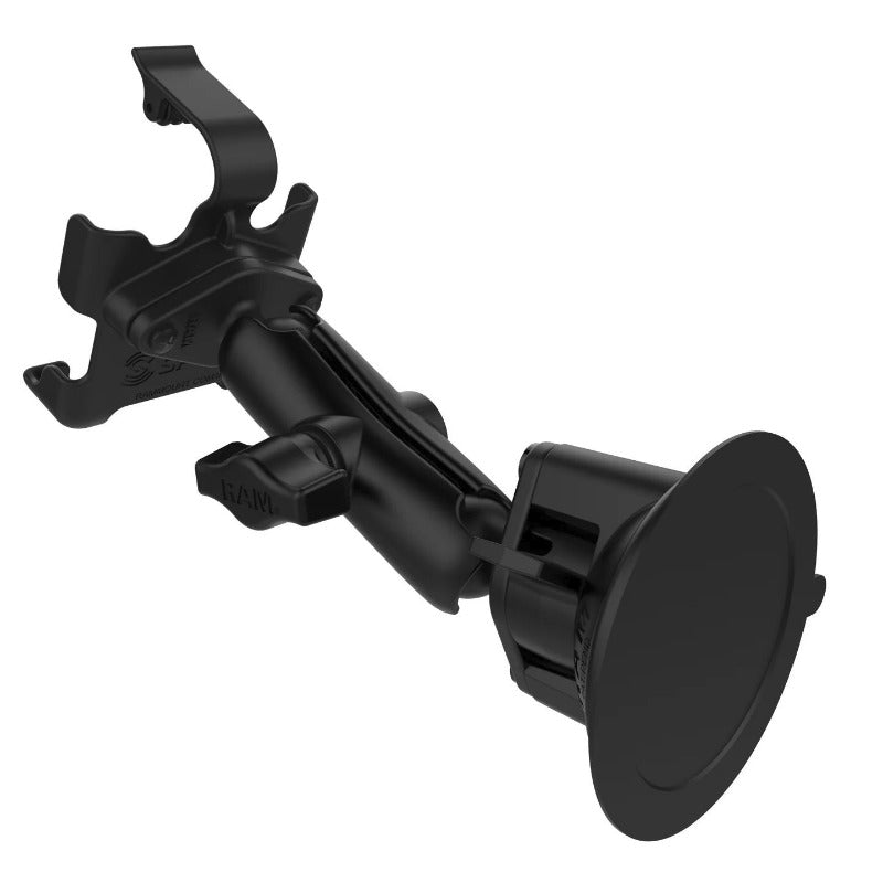 RAM-B-166-SPO6U RAM EZ-ROLL'R Model Specific Cradle for the SPOT Gen4 GPS with Twist-Lock Suction Cup Base from rear