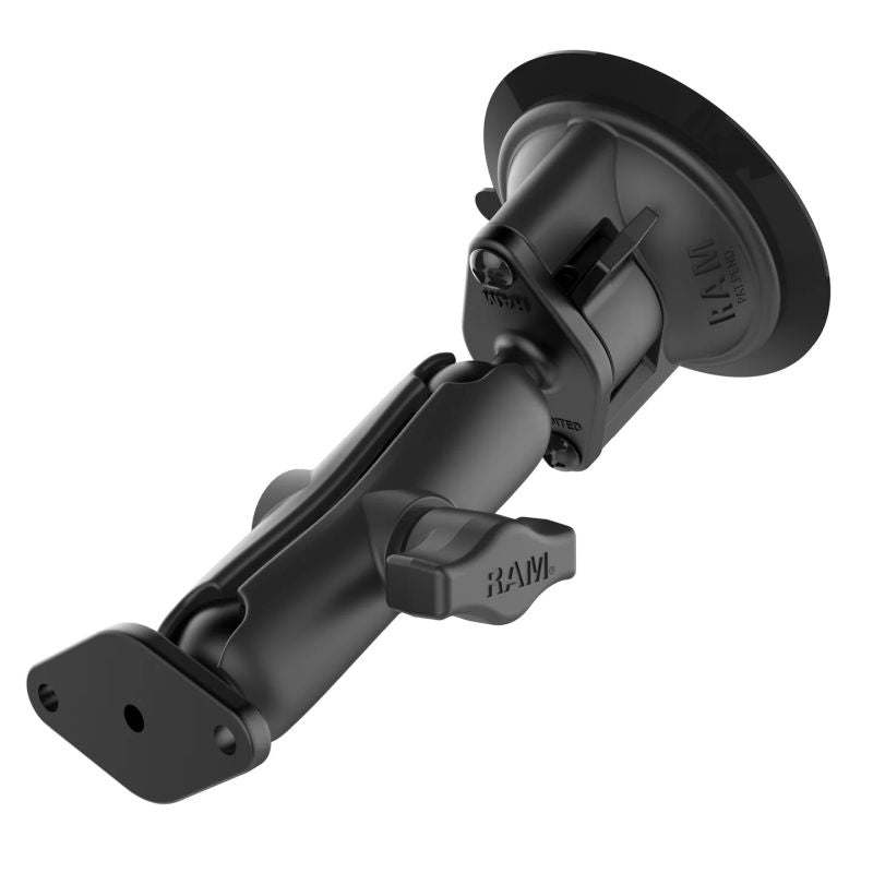 RAM-B-166U RAM® Twist-Lock™ Suction Cup Double Ball Mount - Medium Arm