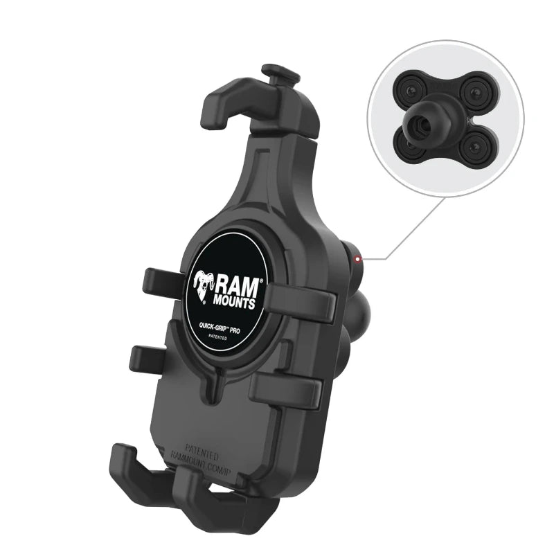 RAM-HOL-PD5BVU RAM® Quick-Grip™ Pro Phone Holder with Ball & Vibration Damper