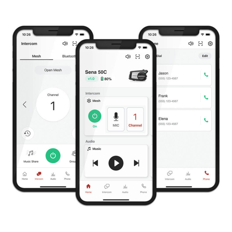 Sena 50C Camera & Comm Mesh System with Sound by Harman Kardon - control via smartphone
