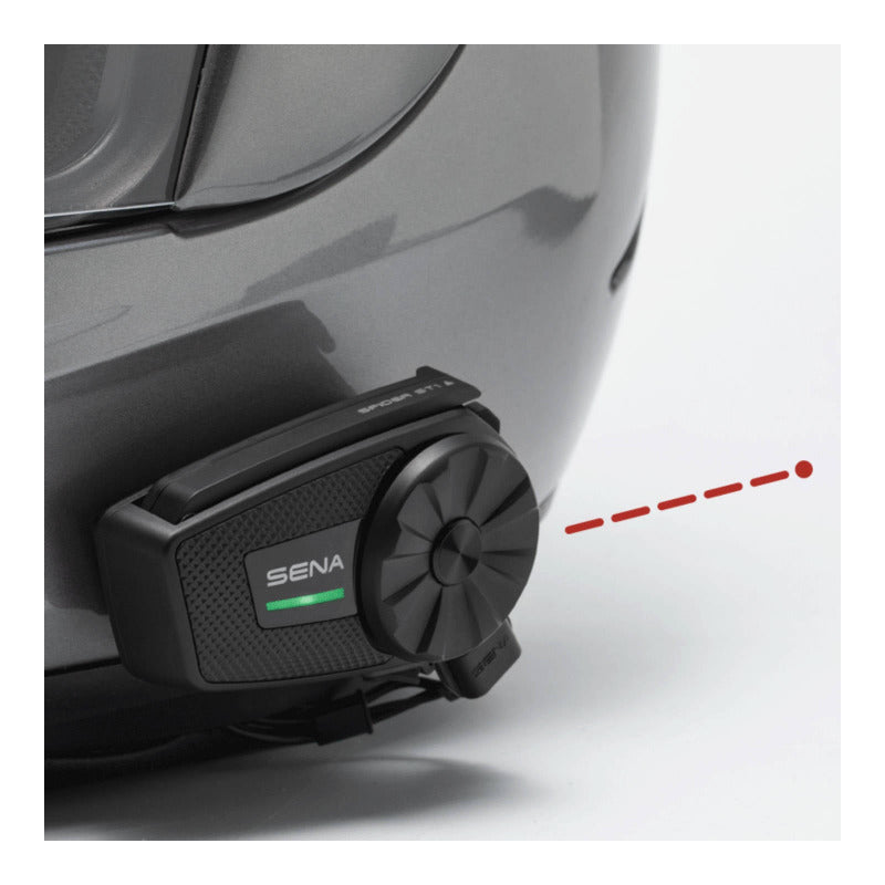 Sena Spider ST1 Mesh Comm System on helmet