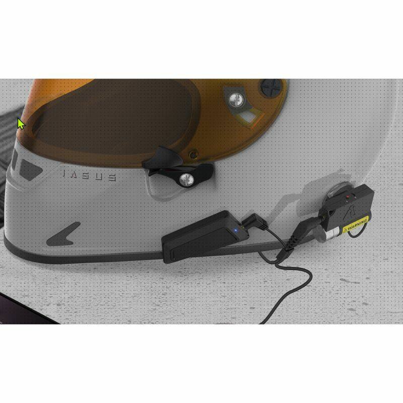 iASUS EAR3 Amplifier - on helmet