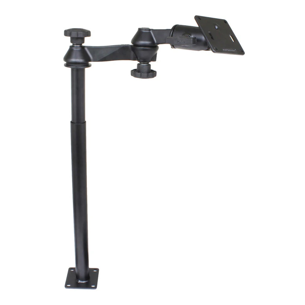 RAM Tele-Pole with 18" lower and 8" Upper Poles, Swing arms and 75x75mm VESA Plate