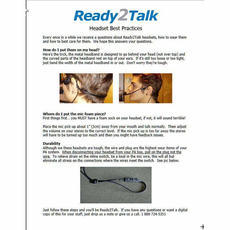 Ready2Talk HS30M Condenser Microphone (left side cord)