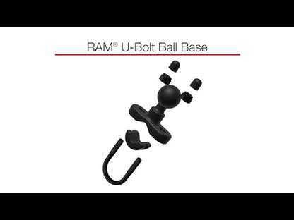 RAM Radar Detector Mount - Power Plate with U-Bolt Handlebar Base