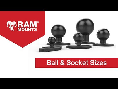 RAM Round Base (62mm diameter) - D Sized (2.25") Ball - 4 Hole AMPS pattern
