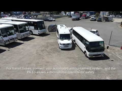 Ready2Talk PA63 Amplified PA system for buses vans and coaches video