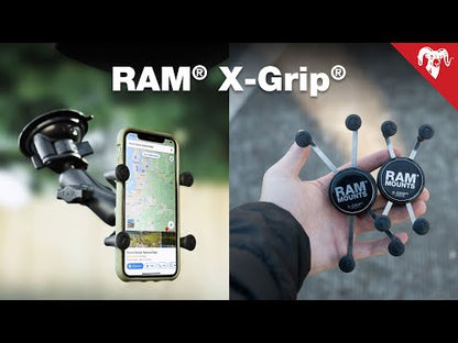 RAM X-Grip Universal Phablet Cradle with Torque Base (Large Bars) & Med Arm