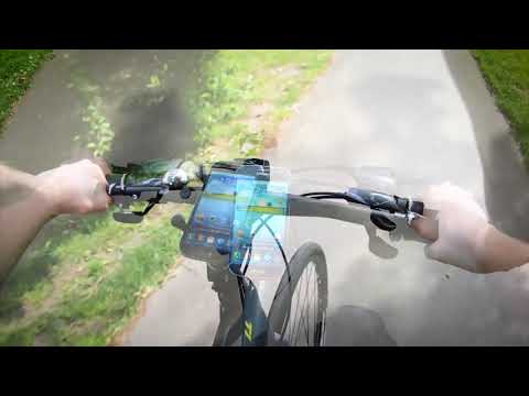RAP-274-1-UN7U video RAM® X-Grip® Large Phone Mount with RAM® EZ-On/Off™ Bicycle Base with tether