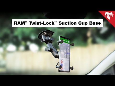 RAM® Twist-Lock™ Suction Cup Base with B Size Ball video