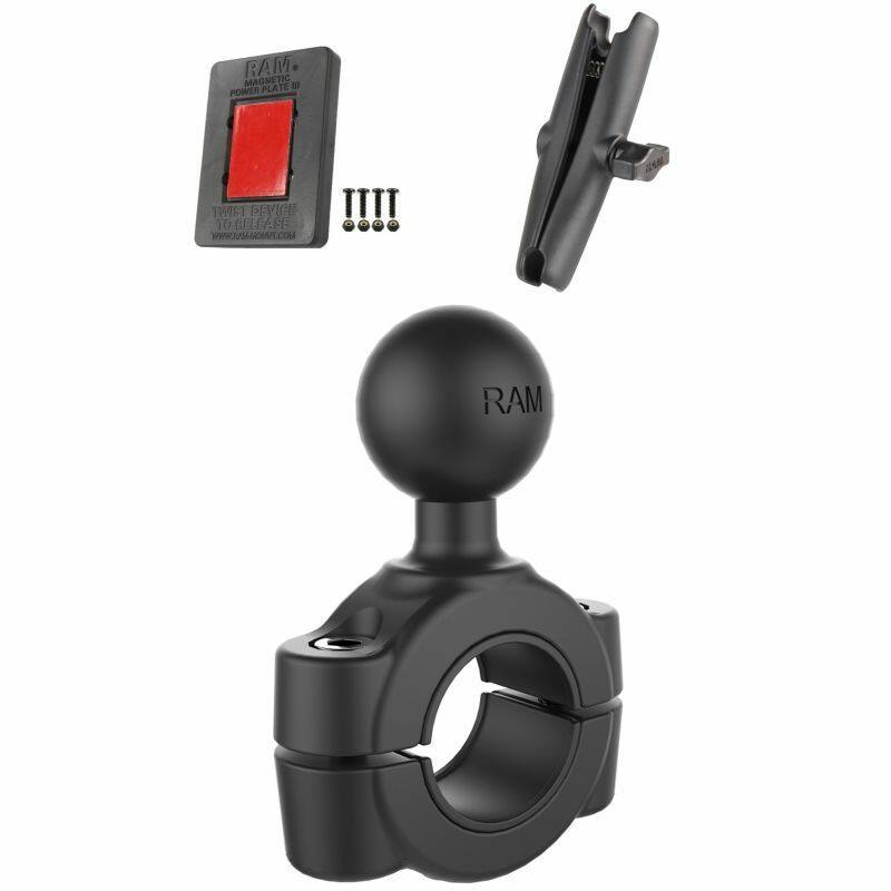 RAM-B-300-408-75-C RAM Power Plate III radar detector mount with Torque Base for medium bars - long arm