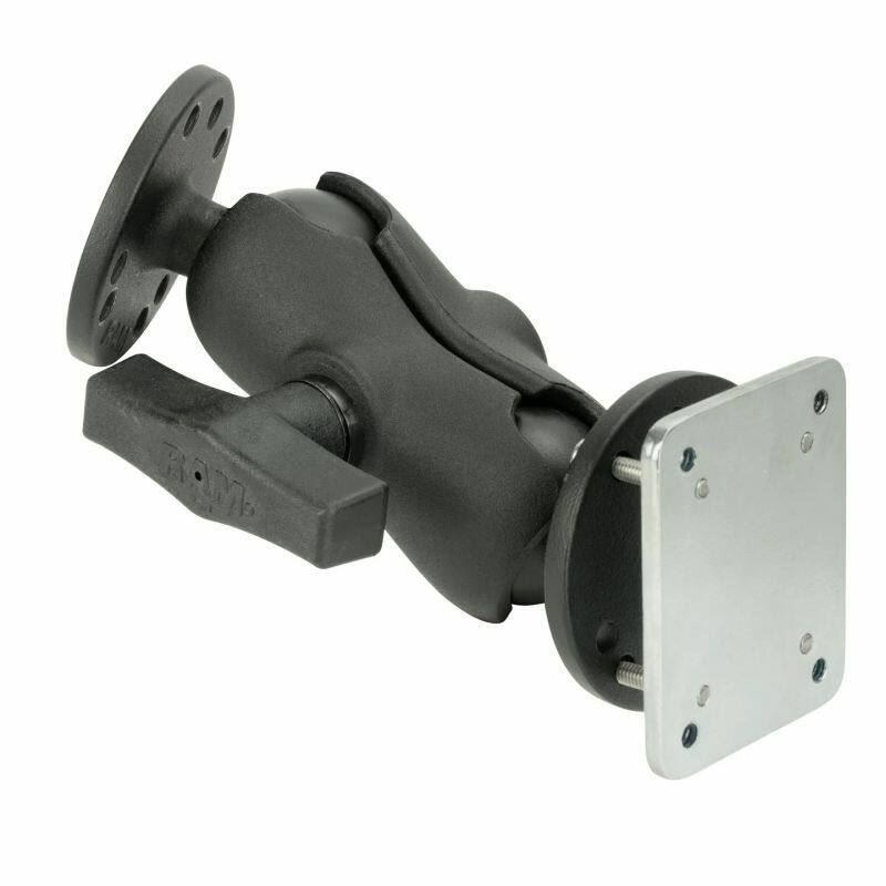 RAM-101-B-225B2U RAM® Drill-Down Dashboard Mount with Backing Plate - C Size Short from rear