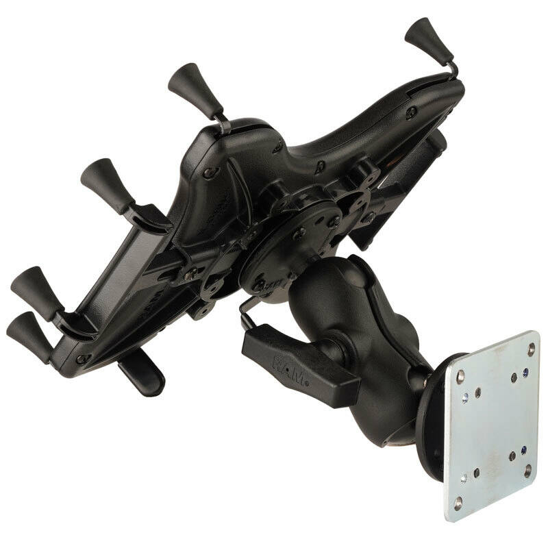 RAM-101B-UN9U X-Grip with drill down base and backing plate - from rear