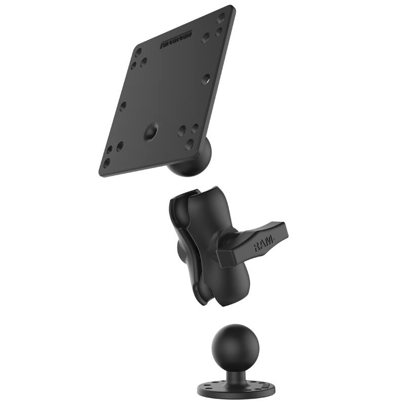 RAM-101U-B-246 RAM® Double Ball Mount with 75x75mm VESA Plate and Short Arm - expanded