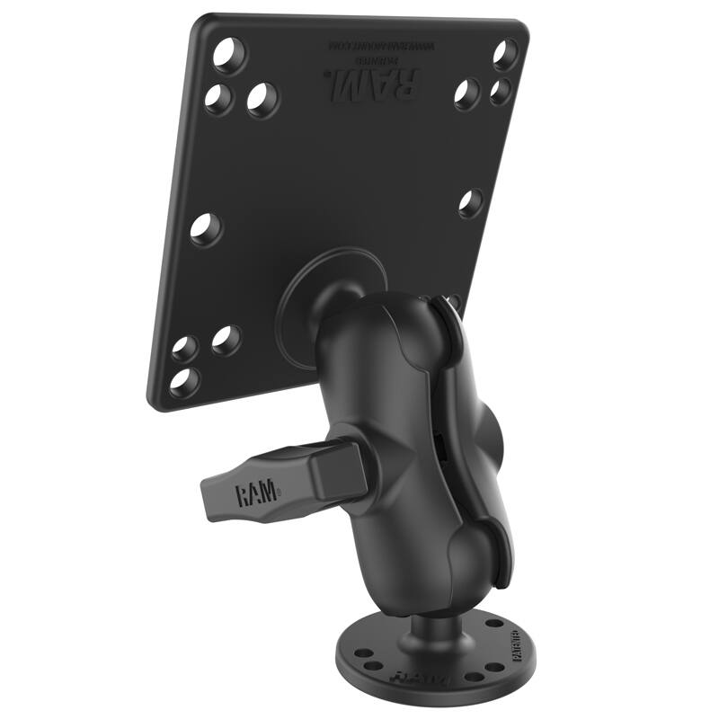RAM-101U-B-246 RAM® Double Ball Mount with 75x75mm VESA Plate and Short Arm - rear