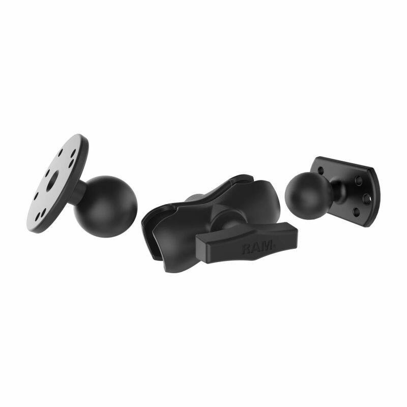 RAM-101U-B-CRO1 RAM® Universal Double Ball Mount for Crown Work Assist® with short arm - components