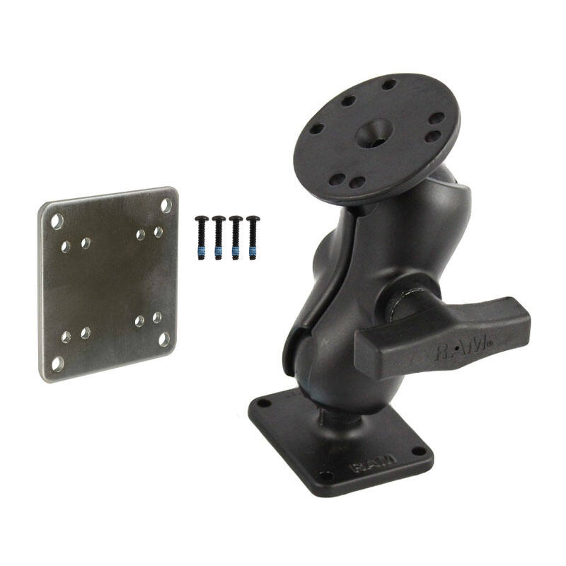 RAM-101U-B-XAT1 RAM® Drill-Down Dashboard Mount with Backing Plate - C Size Short Arm