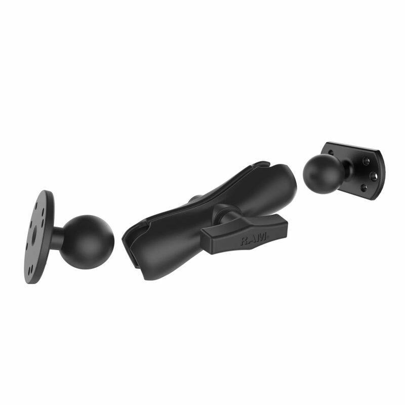 RAM-101U-CRO1 RAM® Universal Double Ball Mount for Crown Work Assist® - medium arm - components