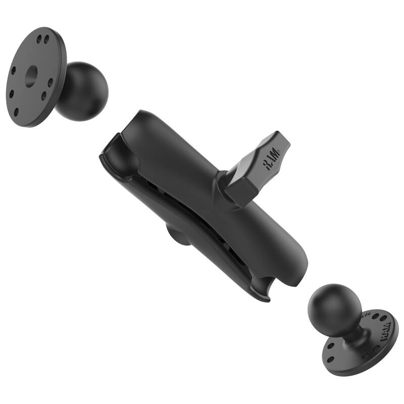 RAM-101U RAM Double Ball Mount with 2 Round Base Plates - C Series - Medium Arm expanded