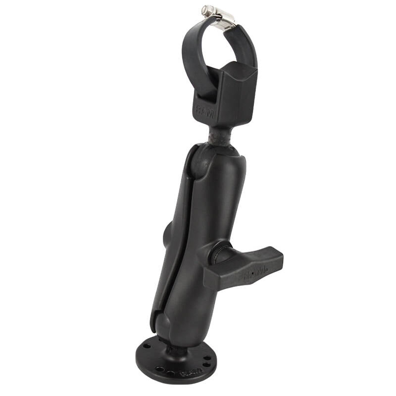 RAM Trolling Motor Stabilizer with Strap Hose Clamp - Medium Arm