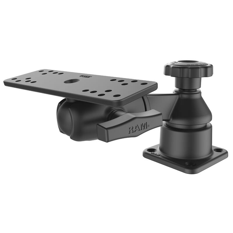 RAM-109HSB RAM® Horizontal 152mm Swing Arm Mount with Swivel Ball & Socket Joint - no device showing hole patterns