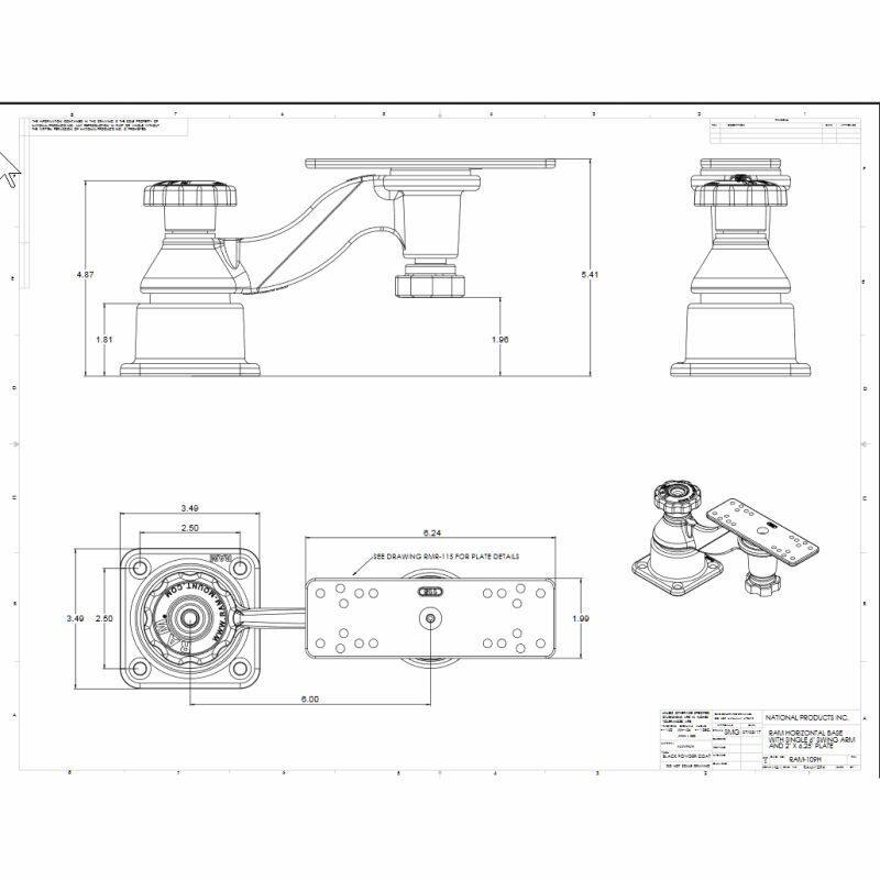 ram-109hu drawing file and hole patterns