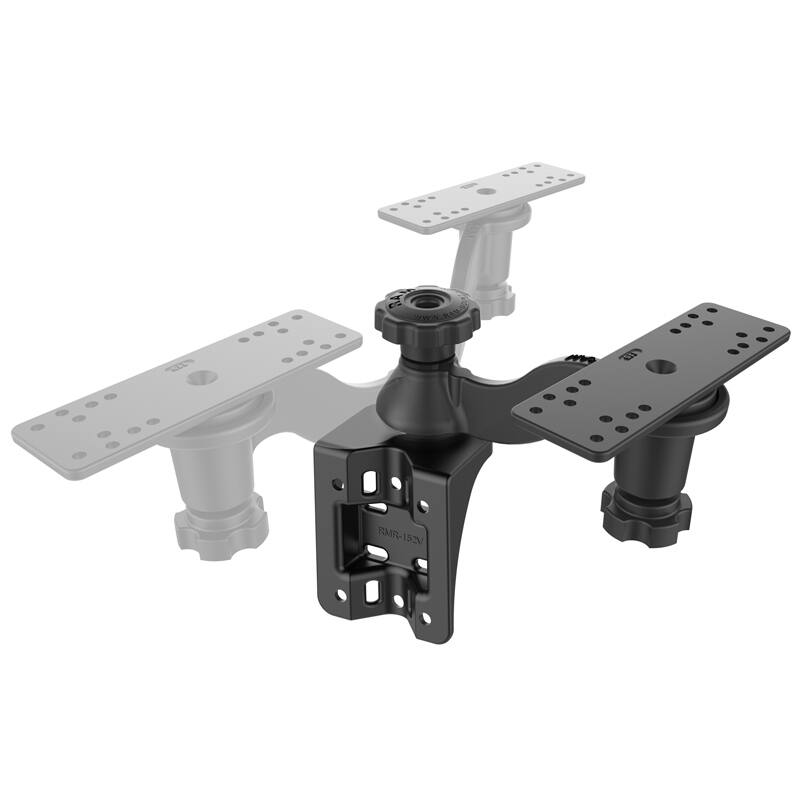 RAM-109VU RAM® Vertical 6" Swing Arm Mount showing range of movement
