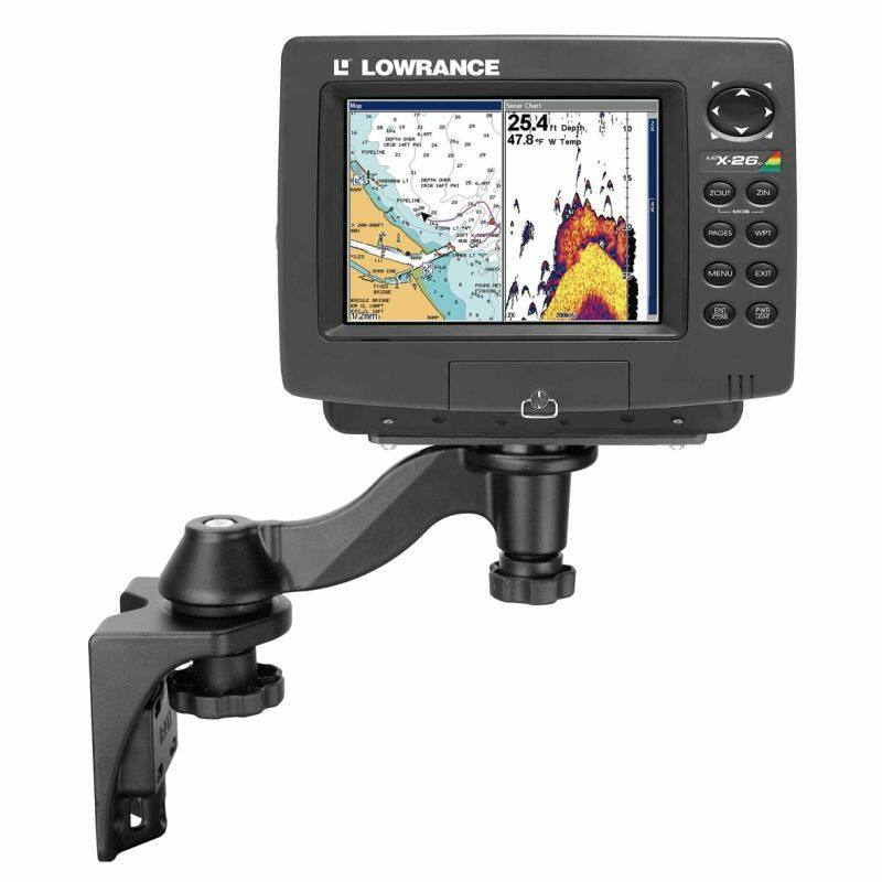 RAM-109VU RAM® Vertical 6" Swing Arm Mount with Lowrance chartplotter