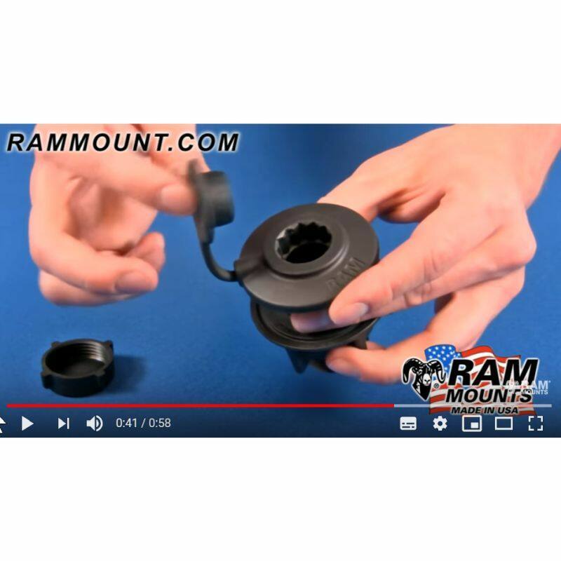 RAM Marine RAM-ROD Flush Mount Tube Base