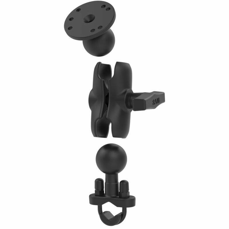 RAM U-Bolt Rail Handlebar Base with Short Arm and Round Base - C series