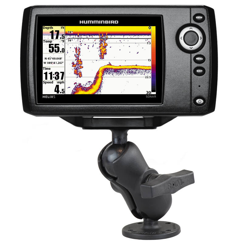 RAM-202-153-B-202U RAM® Drill-Down Double Ball Mount for Humminbird Helix 5 - Short Arm