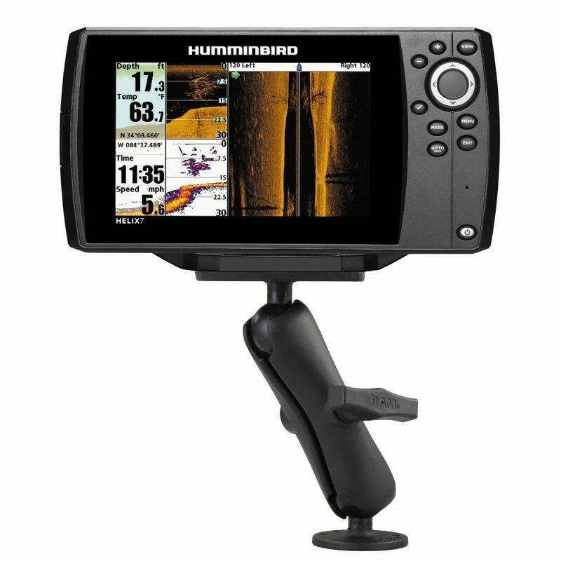 RAM-202-24-202U RAM® Drill-Down Double Ball Mount for Humminbird Helix 7 - Medium
