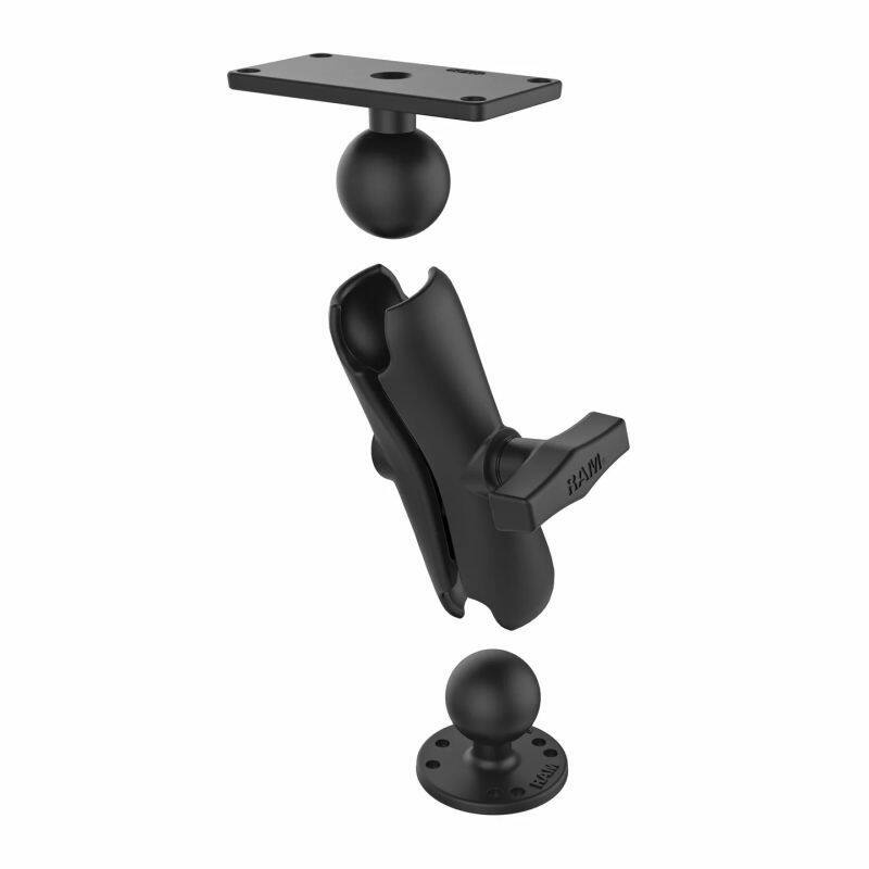 RAM-202-24-202U RAM® Drill-Down Double Ball Mount for Humminbird Helix 7 - Medium - components