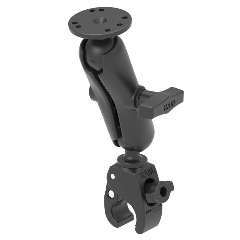 RAM-202-400U RAM® Tough-Claw™ Small Clamp Mount with Round Plate Adaptor - Medium Arm