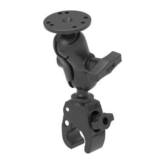 RAM-202-B-400U RAM® Tough-Claw™ Small Clamp Mount with Round Plate Adaptor - Short Arm