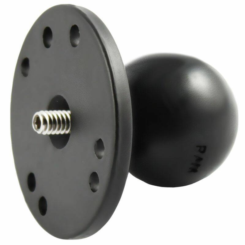 RAM-202AU RAM® Ball Adapter with Round Plate and 1/4"-20 Threaded Stud - C Size from side