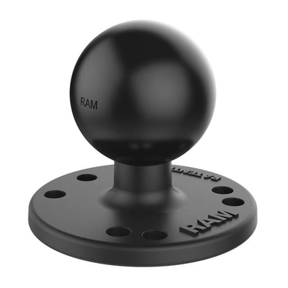 RAM Double Ball Mount with Round Base Plate and Rectangular Plate