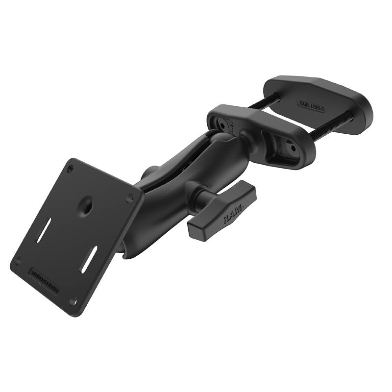 RAM-2461-247U-3 RAM® 76mm Square Post Clamp Mount with 75x75mm VESA Plate