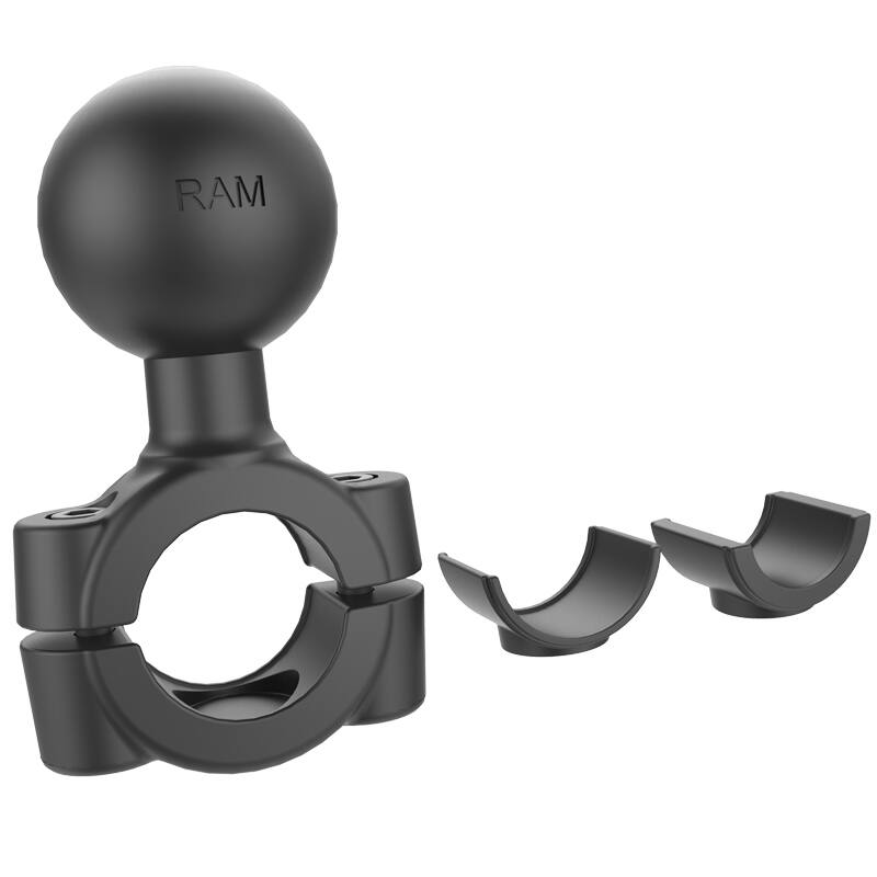 RAM-408-75-1U RAM Torque 19 to 25mm (3/4" - 1") Diameter Handlebar/Rail Base - C-size showing inserts