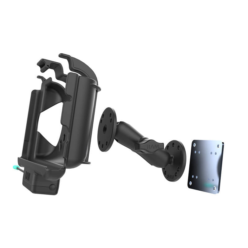 RAM-B-101-225B-SAM60P-HARU RAM® EZ-Roll'r™ Powered Mount - showing base and backing plate