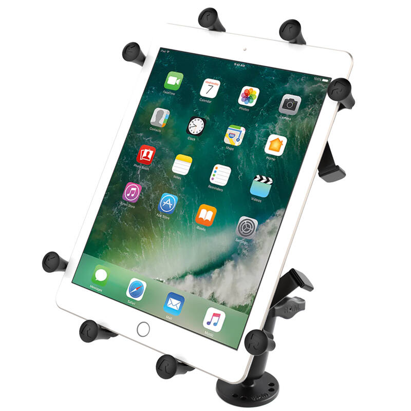 RAM-B-101-C-UN9U RAM® X-Grip® Drill-Down Double Ball Mount for 9"-10" Tablets with iPad