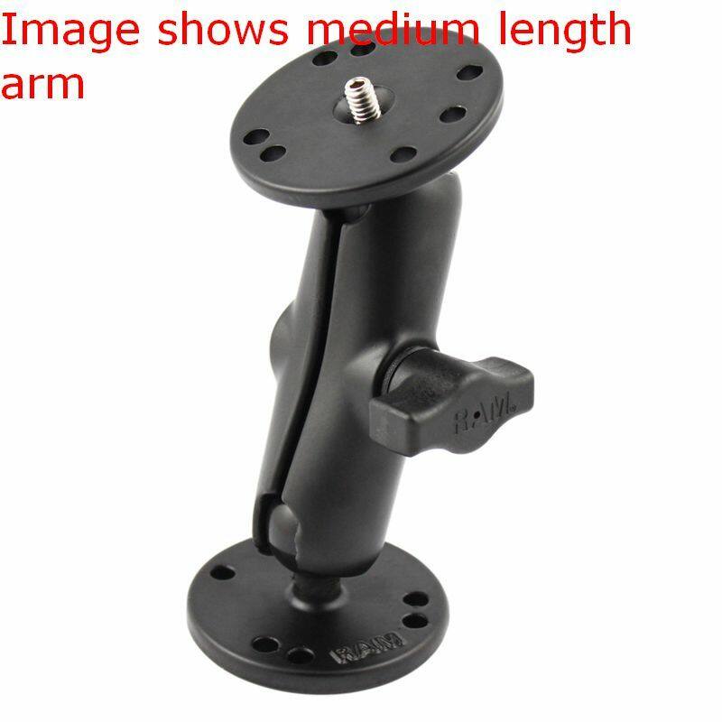 RAM-B-101AU-A RAM SHORT Double Ball Mount with 1/4"-20 Male Thread