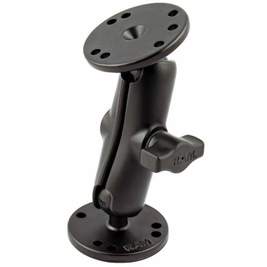 RAM-B-101U RAM® Universal Double Ball Mount with Two Round Plates - B Size Medium