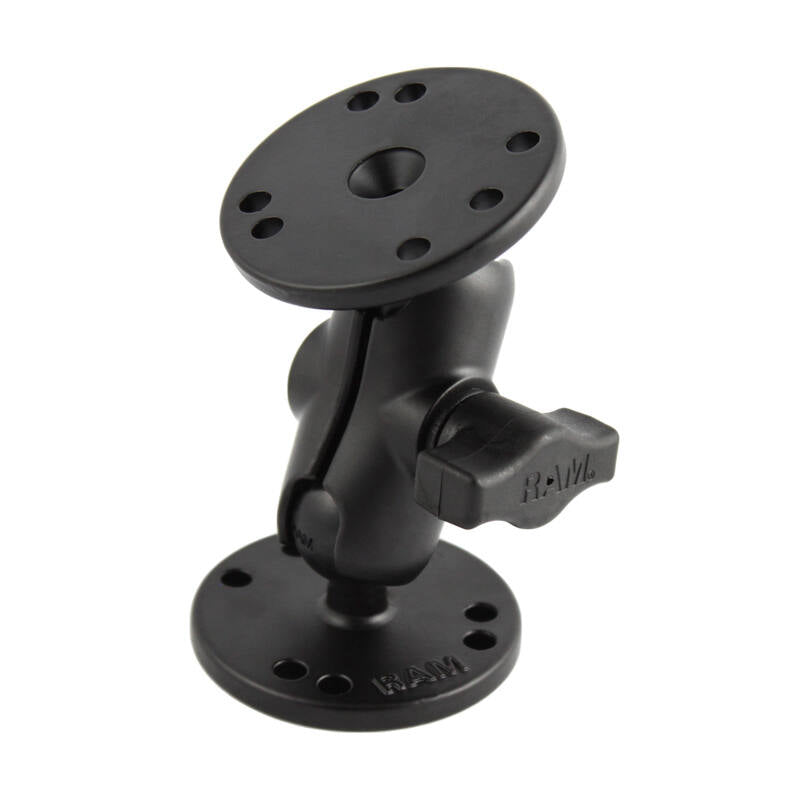RAM-B-101U-A RAM® Universal Double Ball Mount with Two Round Plates - B Size Short Arm